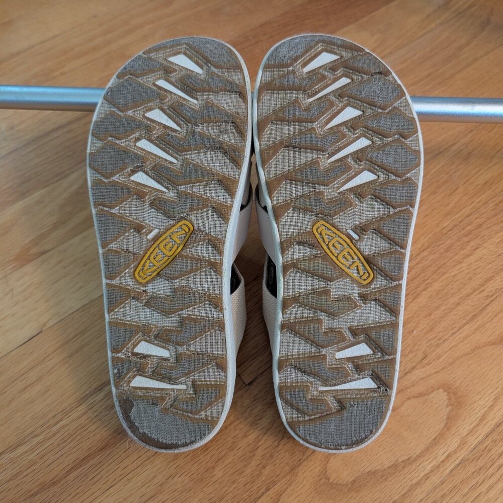 Keen Elle Leather Upper Cream Mixed Slide Sandal US 7 - Picture 4 of 4